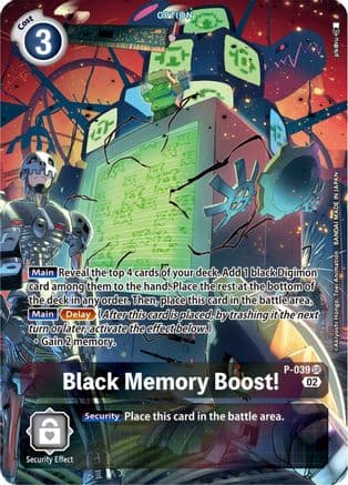Black Memory Boost! - P-039 (Digimon Adventure Box 2) — Digimon Promotion Cards