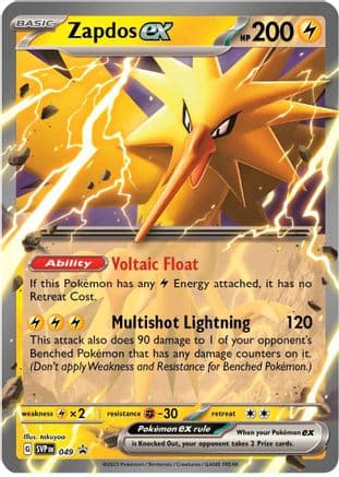 Zapdos ex - 049 — SV: Scarlet & Violet Promo Cards Pokémon TCG card by takuyoa