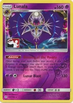 Lunala — League & Championship Cards Pokémon TCG card by Shin Nagasawa