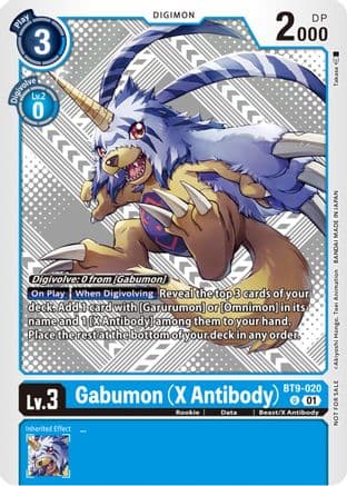 Gabumon (X Antibody) (Starter Deck 15 & 16 Pre-Release) — X Record