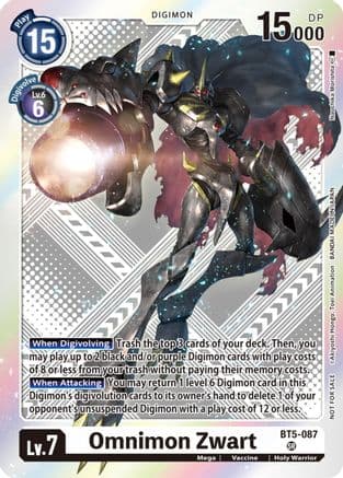Omnimon Zwart (Starter Deck 15 & 16 Pre-Release Winner) — Battle of Omni