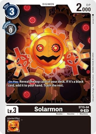 Solarmon — Starter Deck 15: Dragon of Courage Digimon Card Game card by poroze