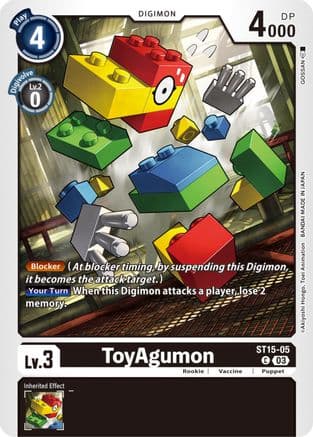 ToyAgumon — Starter Deck 15: Dragon of Courage Digimon Card Game card by GOSSAN