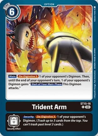 Trident Arm — Starter Deck 15: Dragon of Courage Digimon Card Game card by Nakano Haito