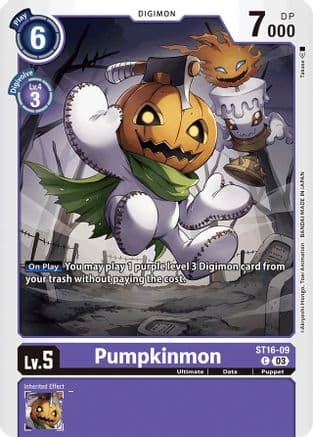 Pumpkinmon — Starter Deck 16: Wolf of Friendship Digimon Card Game card by Takase