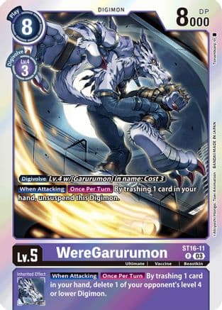 WereGarurumon — Starter Deck 16: Wolf of Friendship Digimon Card Game card by Tonaritsuki