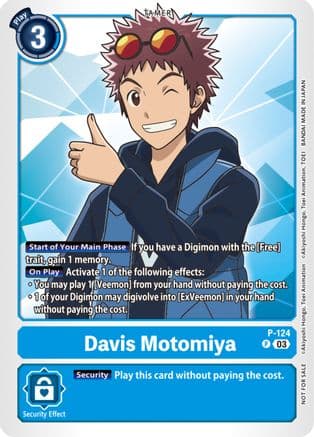 Davis Motomiya - P-124 (NYCC 2023 Demo Deck) — Digimon Demo Deck Exclusive Cards