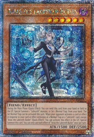 Arias the Labrynth Butler (Quarter Century Secret Rare) — Yu-Gi-Oh! card