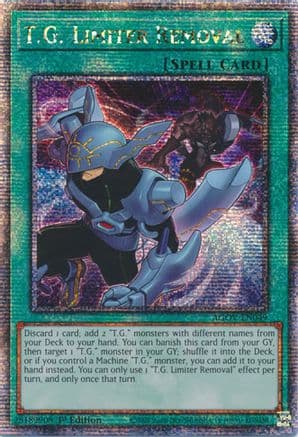 T.G. Limiter Removal (Quarter Century Secret Rare) — Age of Overlord