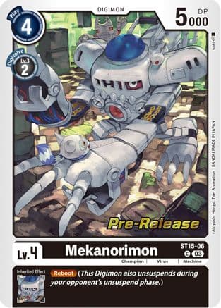 Mekanorimon — Starter Deck 15: Dragon of Courage Pre-Release Cards Digimon Card Game card by koki
