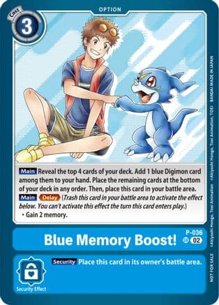 Blue Memory Boost! (NYCC 2023 Demo Deck) — Digimon Demo Deck Exclusive Cards