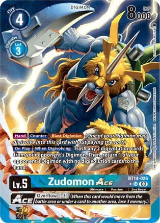 Zudomon ACE (English Exclusive Alternate Art) — Blast Ace