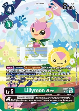 Lillymon ACE (English Exclusive Alternate Art) — Blast Ace