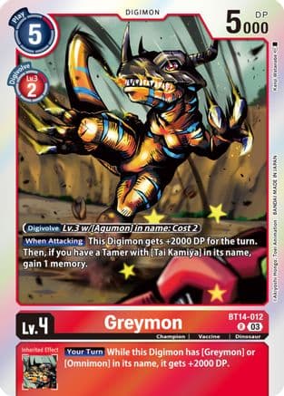 Greymon — Blast Ace Digimon Card Game card by Kenji Watanabe