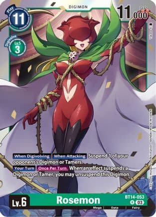 Rosemon — Blast Ace Digimon Card Game card by Akihiro Hino, Toei Animation