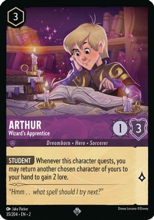 Arthur - Wizard's Apprentice — Rise of the Floodborn Disney Lorcana card by Jake Parker