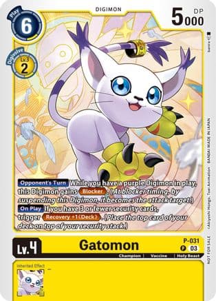 Gatomon - P-031 (Blast Ace Pre-Release) — Digimon Promotion Cards