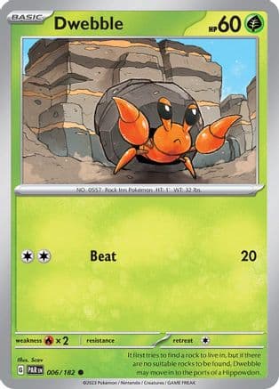Dwebble — SV04: Paradox Rift Pokémon TCG card by Scav