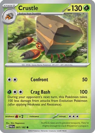 Crustle - 007/182 — SV04: Paradox Rift Pokémon TCG card by Shin Nagasawa