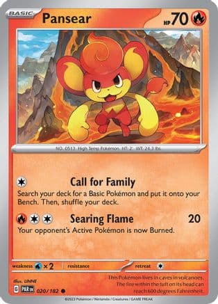 Pansear — SV04: Paradox Rift Pokémon TCG card by LINNE