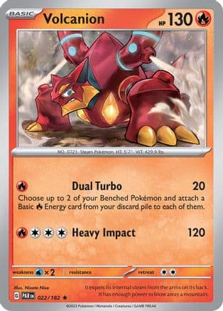 Volcanion — SV04: Paradox Rift Pokémon TCG card by Nisota Niso