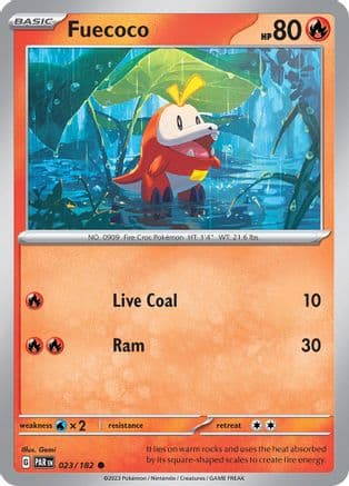 Fuecoco — SV04: Paradox Rift Pokémon TCG card by Gemi