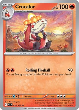 Crocalor — SV04: Paradox Rift Pokémon TCG card by Pani Kobayashi