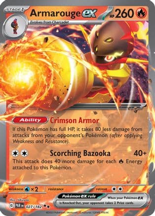 Armarouge ex — SV04: Paradox Rift Pokémon TCG card by takuyoa
