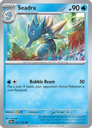 Seadra — SV04: Paradox Rift Pokémon TCG card by otumami