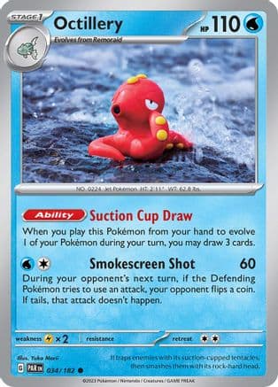 Octillery — SV04: Paradox Rift Pokémon TCG card by Yuka Morii