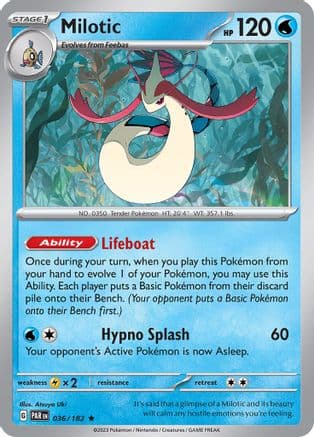 Milotic — SV04: Paradox Rift Pokémon TCG card by Atsuya Uki