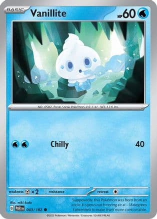 Vanillite — SV04: Paradox Rift Pokémon TCG card by miki kudo