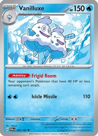 Vanilluxe — SV04: Paradox Rift Pokémon TCG card by Nelnal