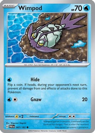Wimpod - 047/182 — SV04: Paradox Rift Pokémon TCG card by Shigenori Negishi