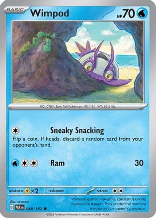 Wimpod - 048/182 — SV04: Paradox Rift Pokémon TCG card by sowsow