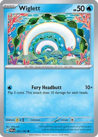 Wiglett - 051/182 — SV04: Paradox Rift Pokémon TCG card by Shibuzoh.
