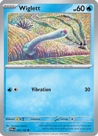 Wiglett - 052/182 — SV04: Paradox Rift Pokémon TCG card by Tomokazu Komiya