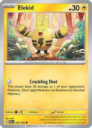 Elekid — SV04: Paradox Rift Pokémon TCG card by aoki