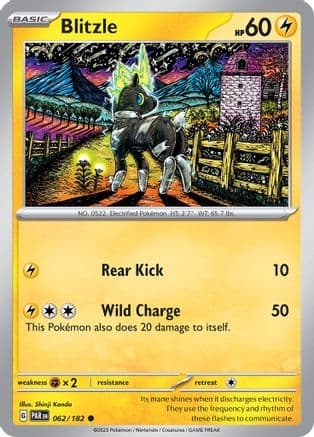 Blitzle - 062/182 — SV04: Paradox Rift Pokémon TCG card by Shinji Kanda