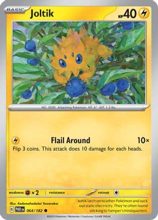 Joltik - 064/182 — SV04: Paradox Rift Pokémon TCG card by Kedamahadaitai Yawarakai