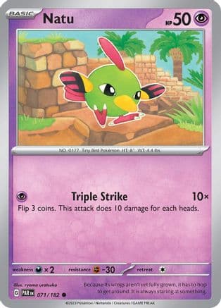 Natu — SV04: Paradox Rift Pokémon TCG card by ryoma uratsuka