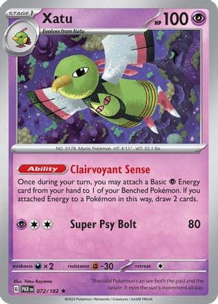 Xatu — SV04: Paradox Rift Pokémon TCG card by Tetsu Kayama