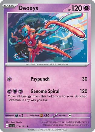 Deoxys — SV04: Paradox Rift Pokémon TCG card by Saya Tsuruta