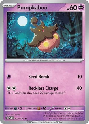 Pumpkaboo — SV04: Paradox Rift Pokémon TCG card by saino misaki