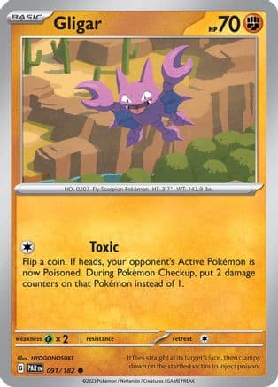 Gligar — SV04: Paradox Rift Pokémon TCG card by HYOGONOSUKE