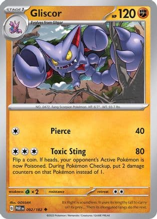 Gliscor — SV04: Paradox Rift Pokémon TCG card by GOSSAN
