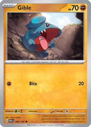 Gible — SV04: Paradox Rift Pokémon TCG card by saino misaki
