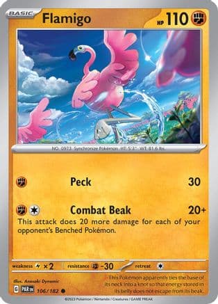 Flamigo — SV04: Paradox Rift Pokémon TCG card by Anesaki Dynamic