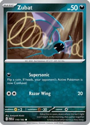 Zubat — SV04: Paradox Rift Pokémon TCG card by Sumiyoshi Kizuki