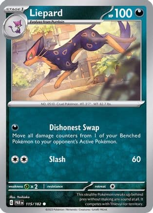 Liepard — SV04: Paradox Rift Pokémon TCG card by Yoshioka